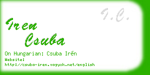 iren csuba business card