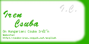 iren csuba business card